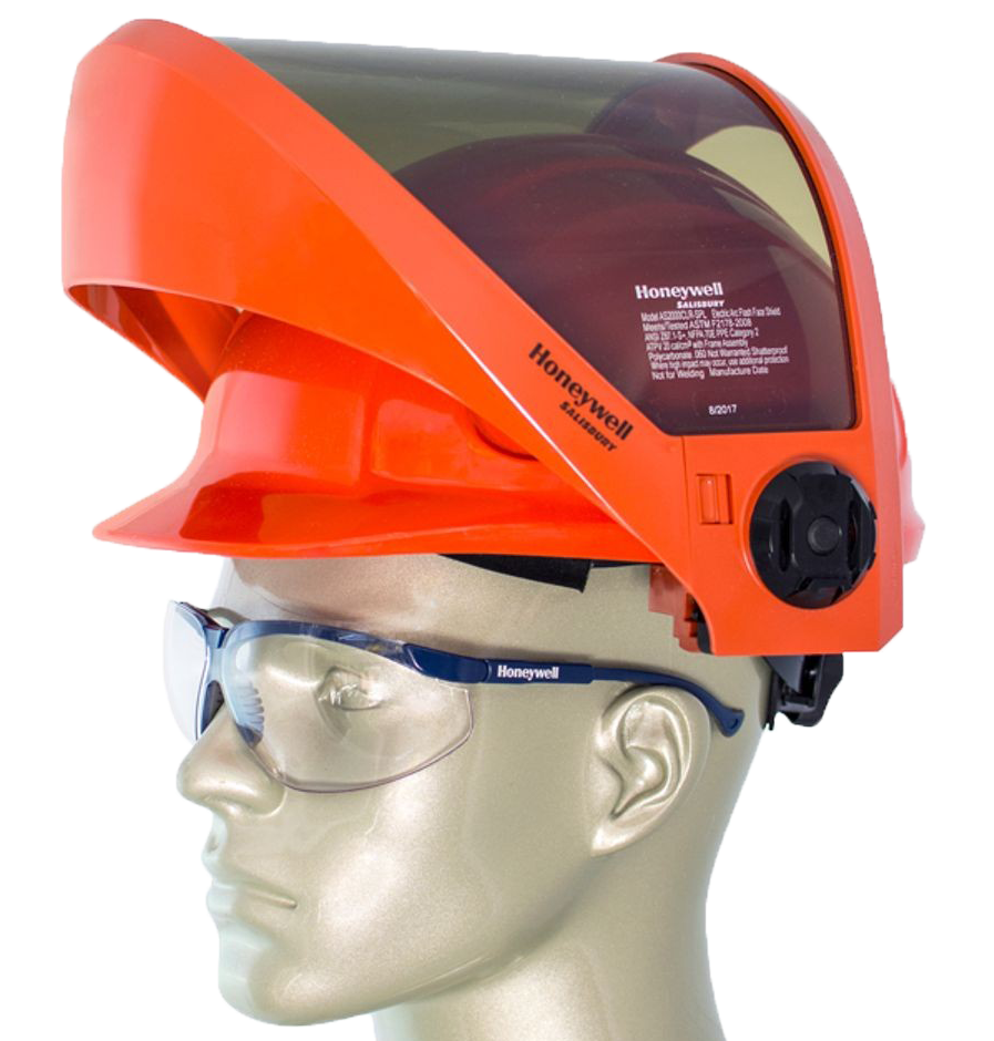 Arc Flash Hard Hat with FaceShield & Front Brim 20Cal/cm3, Salisbury